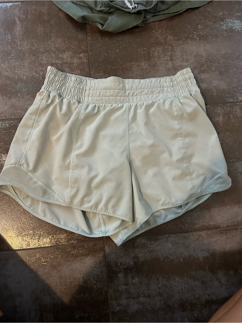 Lululemon light blue running shorts size 8, 4” inseam